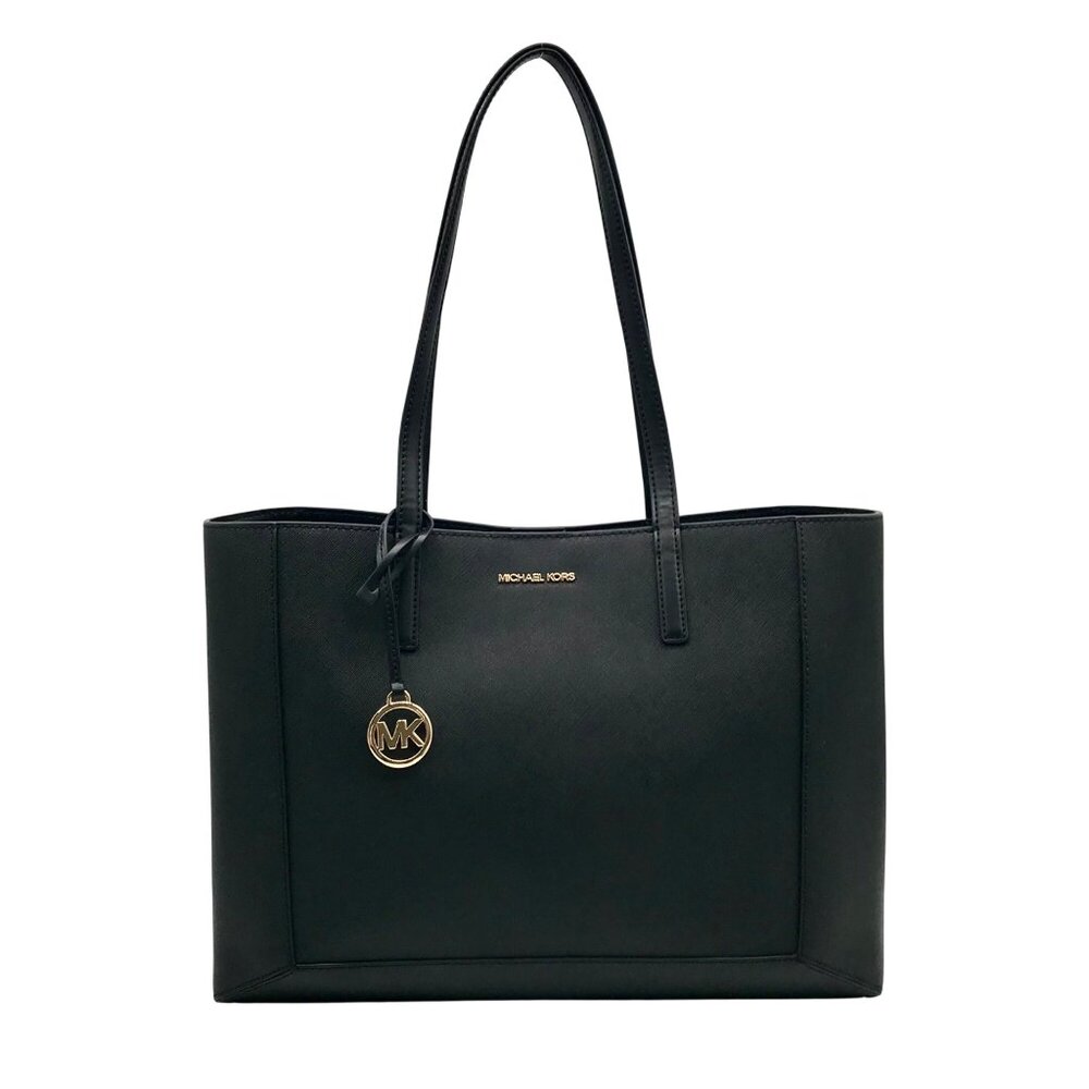 Michael Kors Black Saffiano Leather Large East West Sallie Tote Bag